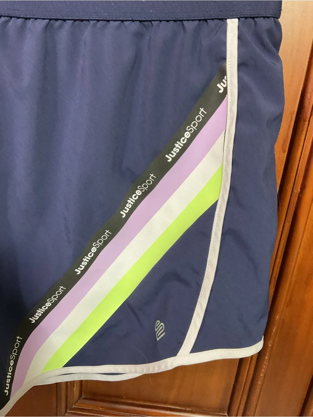 Justice Sport Girls Size XL 16/18 Lknw Athletic Shorts Solid Blue 3” Inseam Raci